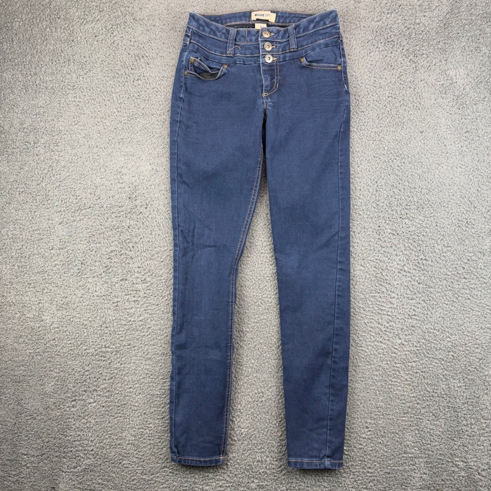 BLUE SPICE Kids Girls Size 7 Jeans Denim Skinny Fit Stretch Blue‎
